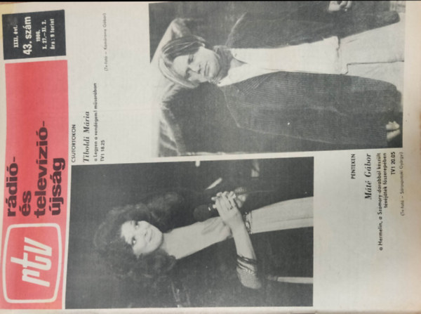 Rtv (R�di�- �s telev�zi��js�g) 43, XXXI. �vf. 1986. X. 27. - XI. 2.