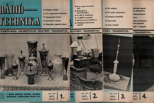 Stefanik P�l  (szerk) - R�di�technika 1971. �vfolyam. 1-12. sz�m. (5, 10, sz�m hi�nyzik)