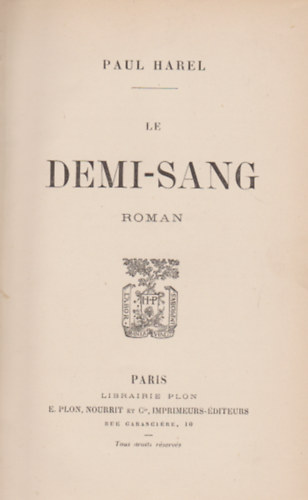 Paul Harel - Le Demi-Sang