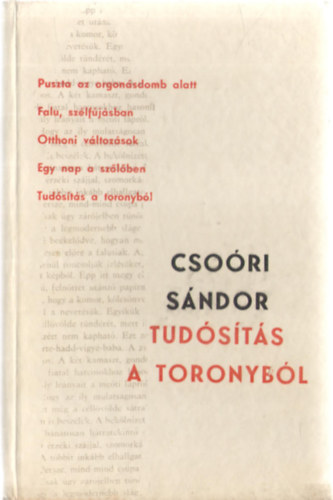 Csori Sndor - Tudsts a toronybl
