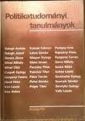 Polg�r Tibor - Politikatudom�nyi tanulm�nyok