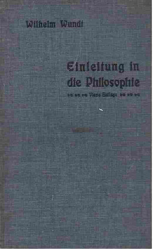 Wilhelm Wundt - Einleitung in die Philosophie
