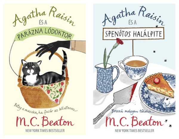 M.C.Beaton - 2 db. kort�rs krimi (Agatha Raisin �s a spen�tos hal�lpite + Agatha Raisin �s a par�zna l�doktor)