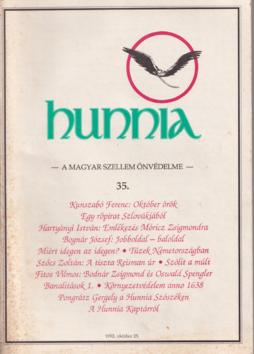 Kunszab Ferenc  (fszerk.) - Hunnia - A magyar szellem nvdelme 35.