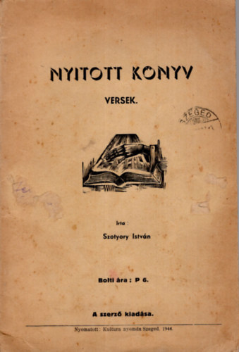 Szotyory István - Nyitott könyv - versek