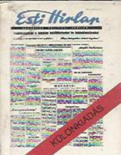 Paizs G�bor  (szerk.) - Esti H�rlap - minik�nyv