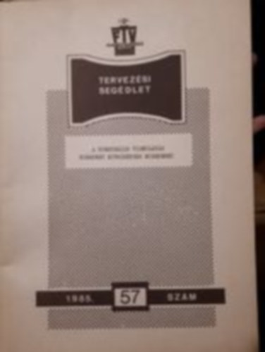 tervez�si seg�dlet - A kommun�lis v�zell�t�s korszer� k�tkik�pz�s m�dszerei (1985. 57. sz�m)