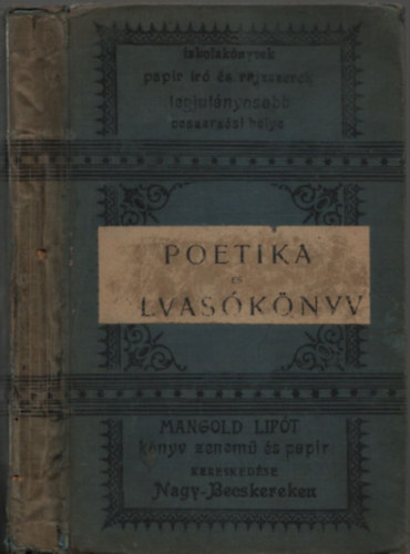 Erdlyi Kroly  (szerk.) Pintr Klmn (szerk.) - Poetika s olvasknyv iskolai hasznlatra