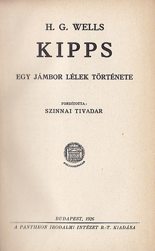 H. G. Wells - KIPPS - Egy jmbor llek trtnete