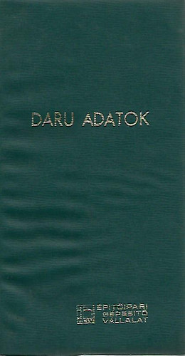 Daru adatok   �p�t�ipar