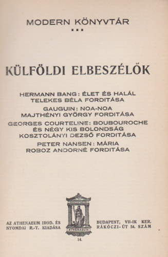 Klfldi elbeszlk III.