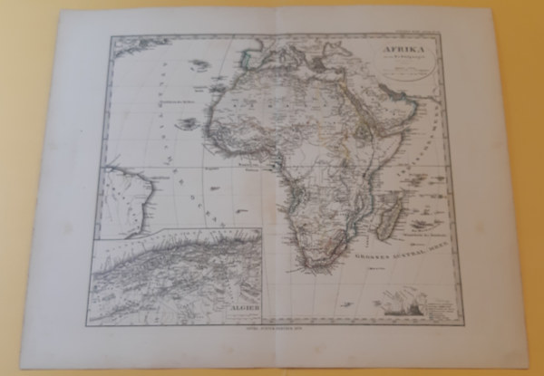 F. v. St�lpnagel - Afrika, Stieler's Hand-Atlas No. 68, 1 : 37.000.000 (ca. 47 x 38 cm) t�rk�p