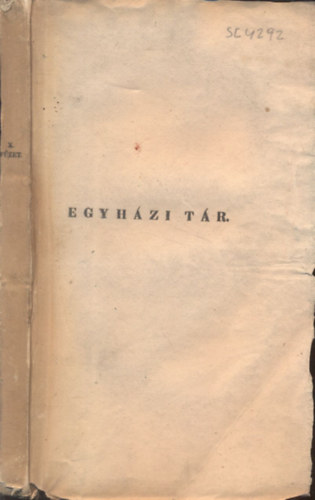 Guzmics Iszid�r - Egyh�zi t�r X. f�zet