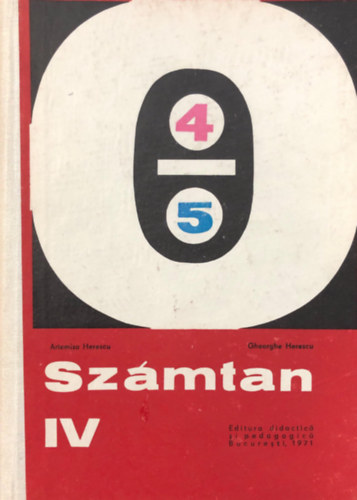 Számtan tankönyv a IV. osztály számára